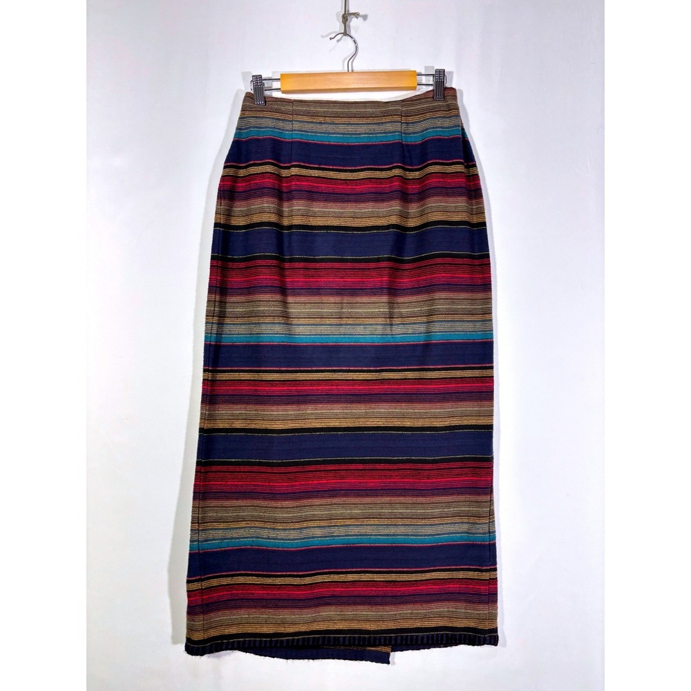 Heritage Boho Southwestern Hunt Club Tall Maxi Skirt Women10T Multicolor Striped - Picture 2 of 6